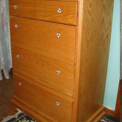 large size custom made oak chest of drawers
