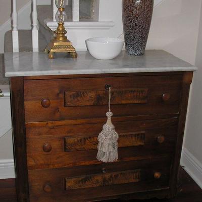 Eastlake Era 1880,s Chest with Marble Top