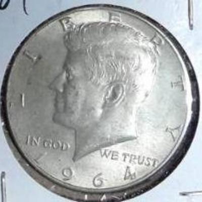 1964 D Franklin Half Dollar, MS Detail