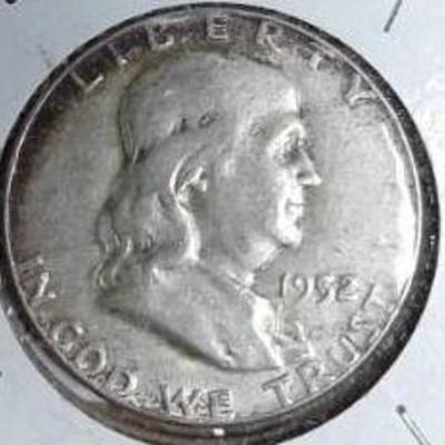 1952 Franklin Half Dollar, XF Detail