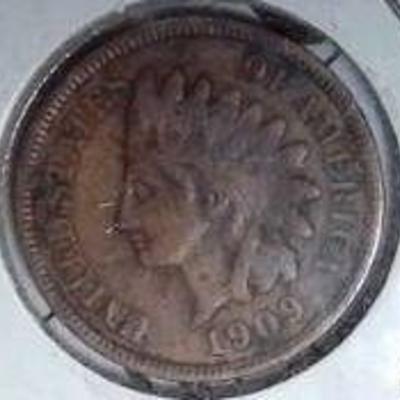 1909 Indian Head Penny, VF Detail