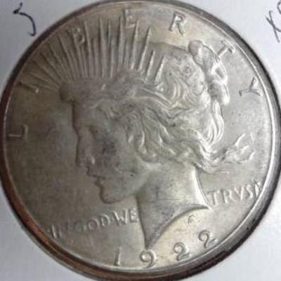 1922 S Peace Dollar, XF Detail