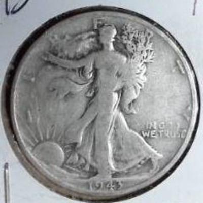 1943 S Walking Liberty Half Dollar, Fine Detail