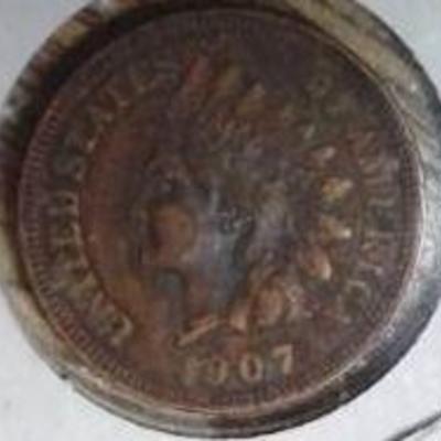 1907 Indian Head Penny, VF Detail