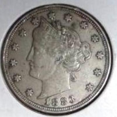 1883 Liberty Nickel, No Cents, BU-MS Detail