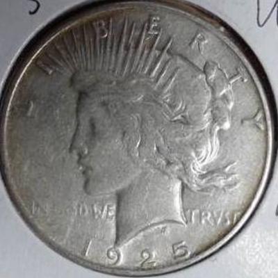1925 S Peace Dollar, VF Details