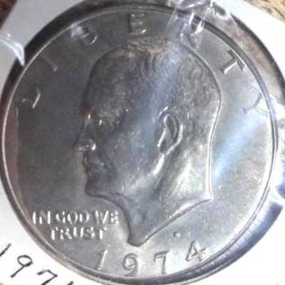 1974 D Eisenhower Clad Dollar, BU