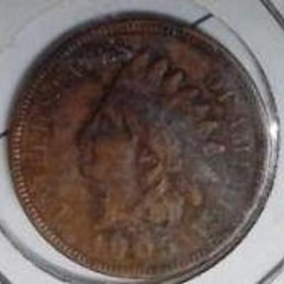1905 Indian Head Penny, AU Detail