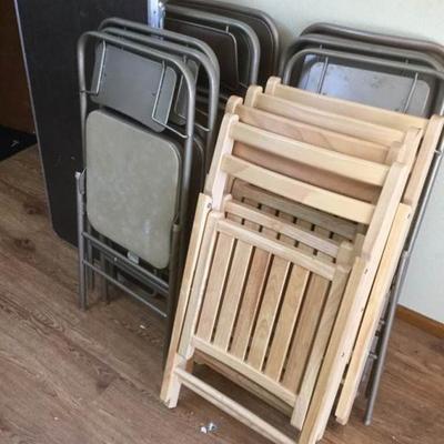 X Misc. folding chairs and tables