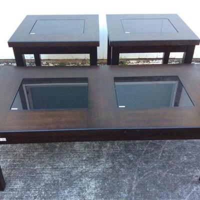 PAC030 Wooden Coffee Table & Two End Tables