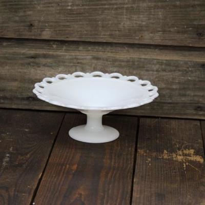 Milk glass dish