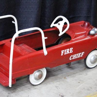 Fire Chief Metal Pedal Car