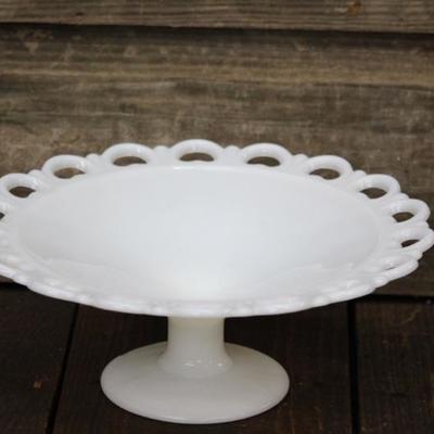 Milk glass dish