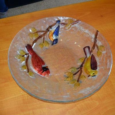 Bird Glass Plate