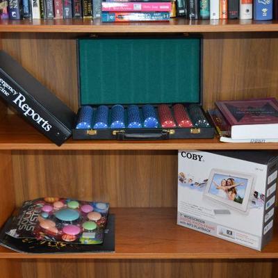 Poker Chips and Books