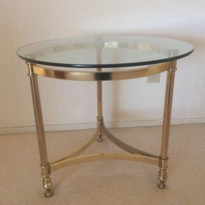 Accent Table with Glass Top