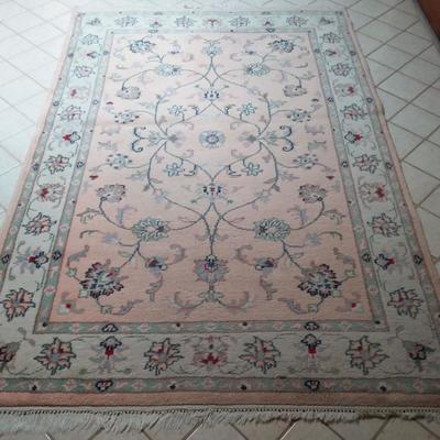 Large Area Rug with Flower Pattern