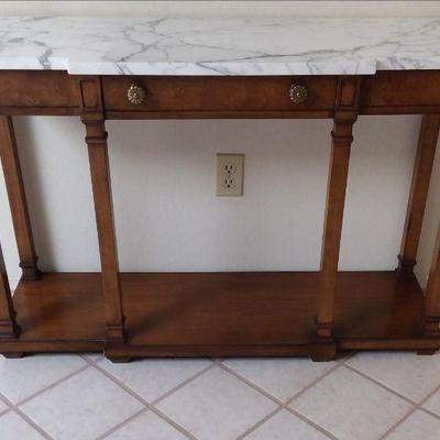 American of Chicago Wood and Marble Hallway Table