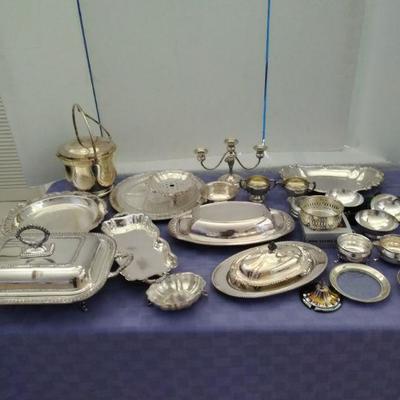 Sterling and Silverplate Serving Dishes and Decor