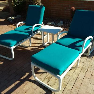 Set of Two Deck Chairs and a Table