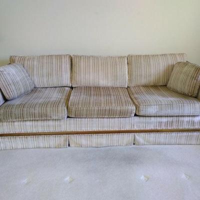 Broyhill Brown Pinstripe Sofa