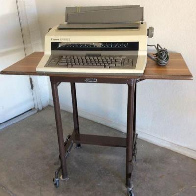 Cannon Electric Typewriter and Metalstand Typewriter Table