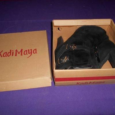 Black Heeled Ankle high Boots in Box