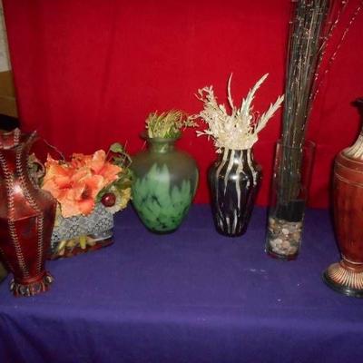Lot of Big Vases with Florals