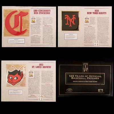 MLB Cooperston Collection Patches @ $28.  
1969 Cincinnati Red Stockings, 1934 New York Giants and 1953 St. Louis Browns. 
MLB Cooperston...