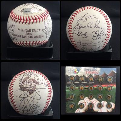 Signed Baseball- 2006 World Baseball Classic Puerto Rico team. Includes hologram. Includes set of coins of the team. Mint condition....