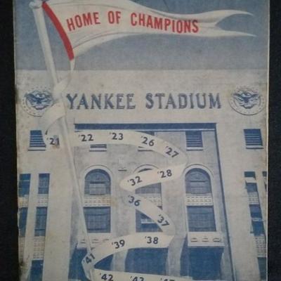 1950 New York Yankees Scorecard Program. Estate sale price: $50