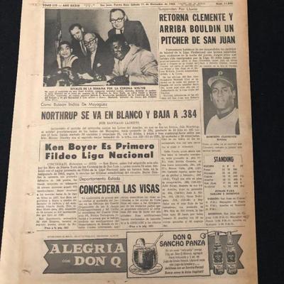 December 11, 1965. El Imparcial newspaper. $75