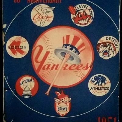 1951 New York Yankees Scorecard Program.  Estate sale price: $50