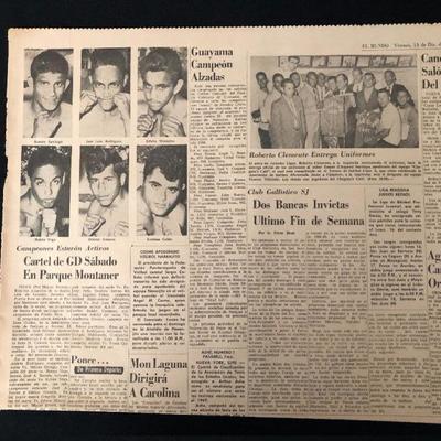 December 13, 1968. El Mundo newspaper. $75