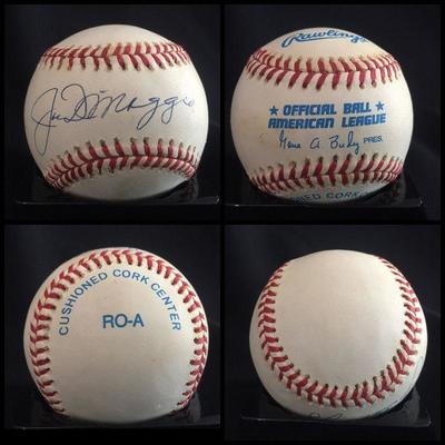 Joe DiMaggio autographed Rawlings baseball. Estate sale price: $575