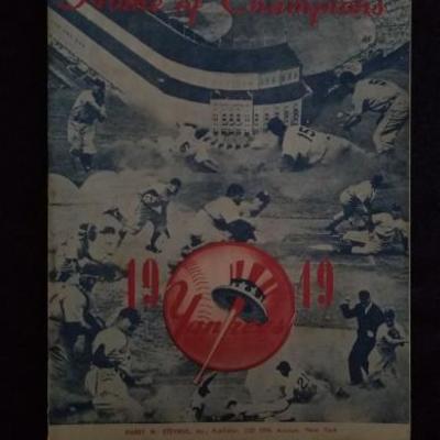 1949 New York Yankees Scorecard Program.  Estate sale price: $50