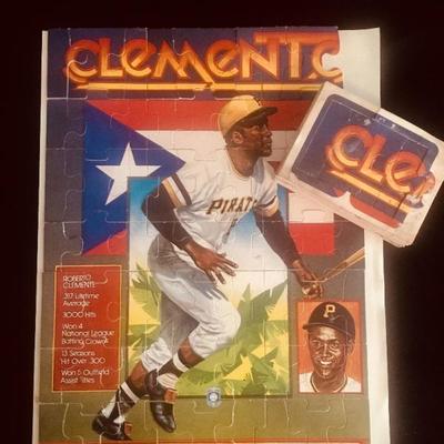 Roberto Clemente puzzle card x 2. The one that is put together is missing a piece, and the other set is complete. We are selling them...