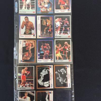 Lot of 14 boxing trading cards. Estate sale price: $28