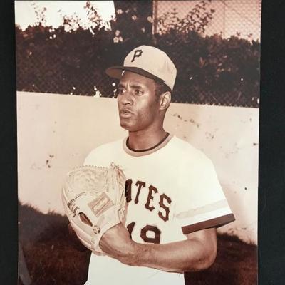 Original (not reproduction) Kodak photograph of Roberto Clemente.  Estate sale price: $24