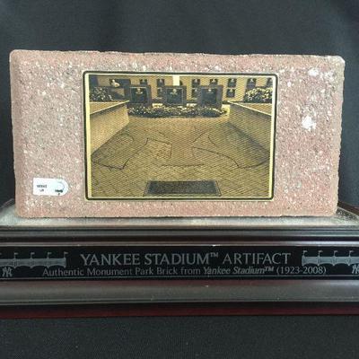 Brick from Yankee Stadium (1923- 2008) #595695LH, and case is included. Estate sale price: $145