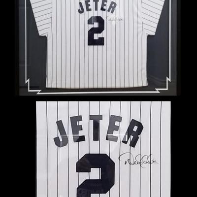 Signed and framed jersey. Derek Jeter. Estate sale price: $1,650