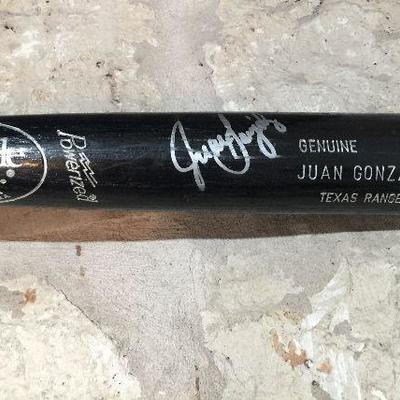 Estate sale price: Juan â€œIgorâ€ Gonzalez's bat with his signature in silver sharpie. Estate sale price: $225