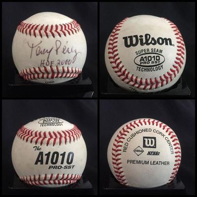 Tany Perez HOF 2000 autographed Wilson baseball. Estate sale price: $215. 