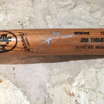 Jim Thome bat with his signature. Estate sale price: $325