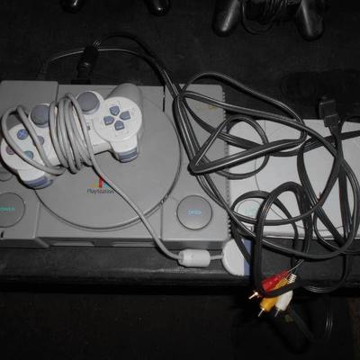 Playstation Console, Controller and Cords