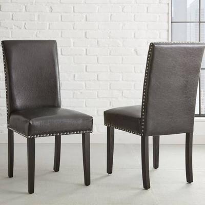 Dining Room Verano Black PU Side Chair ( 2 Total)