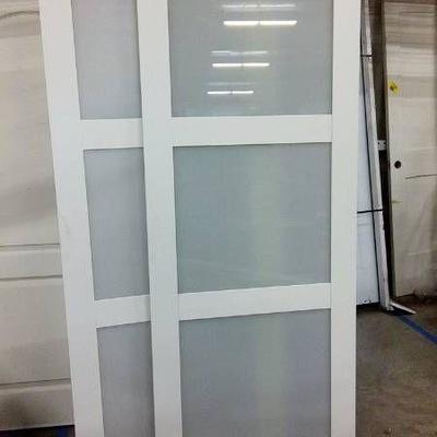 Double Sliding Glass Barn Door, Comes With Hardwar ...