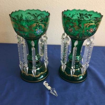 Vintage Glass Candleholders