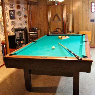 slate top pool table by Brunswick for Sears, 
