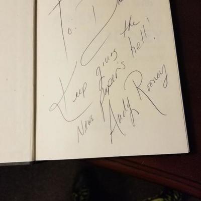 Signature in book by Andy Rooney